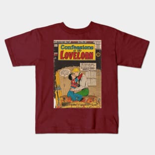 Vintage Confessions of the Lovelorn Cover Kids T-Shirt